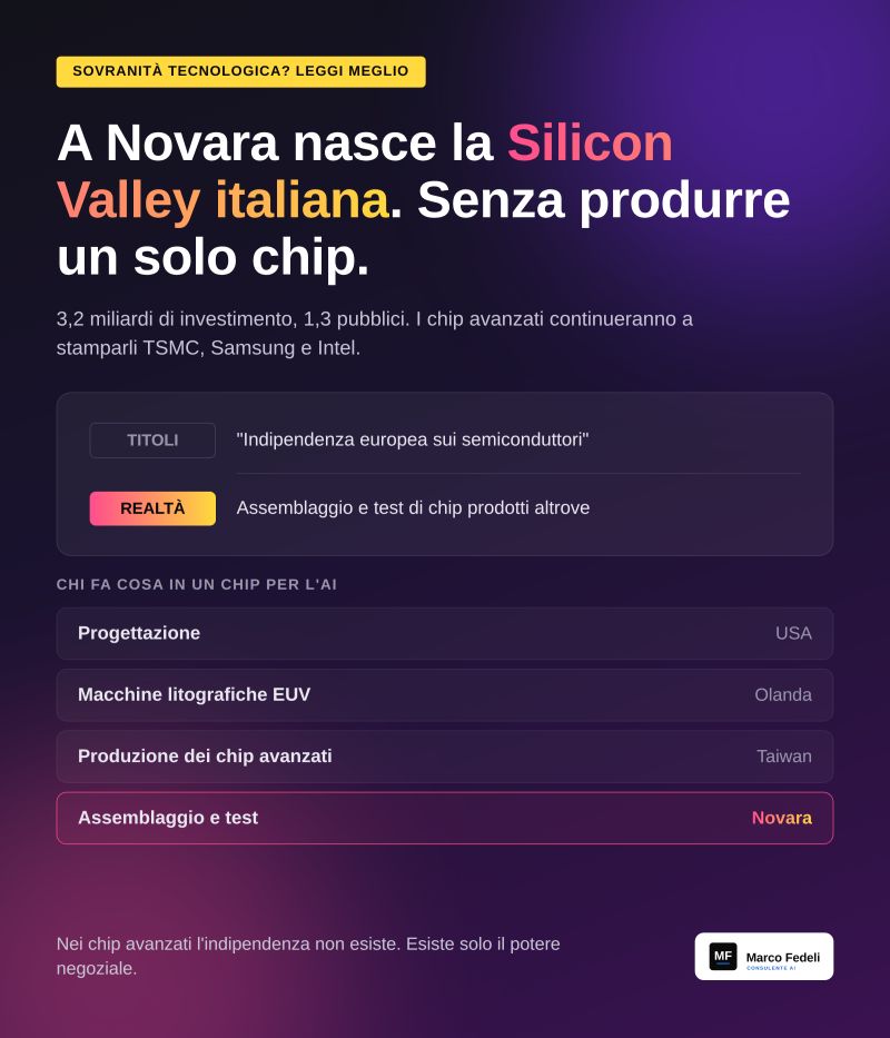 Novara non diventerà la Silicon Valley.